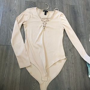 nwot f21 lace up body suit